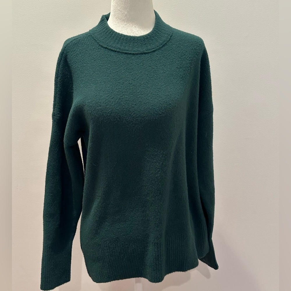 ABERCROMBIE & FITNCH wool mock turtleneck sweater Women’s Size Xs Emerald Green